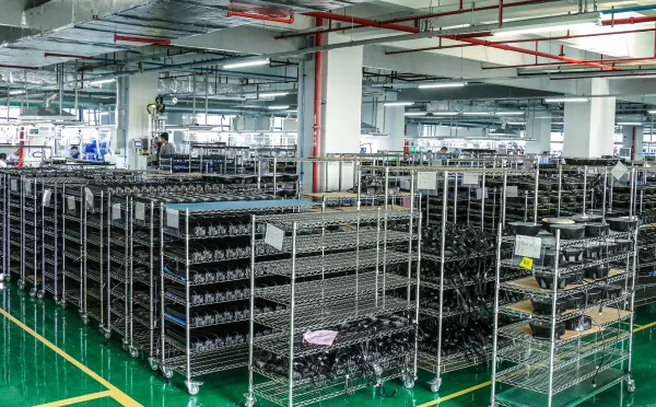 Automotive LED lighting products at Totron factory